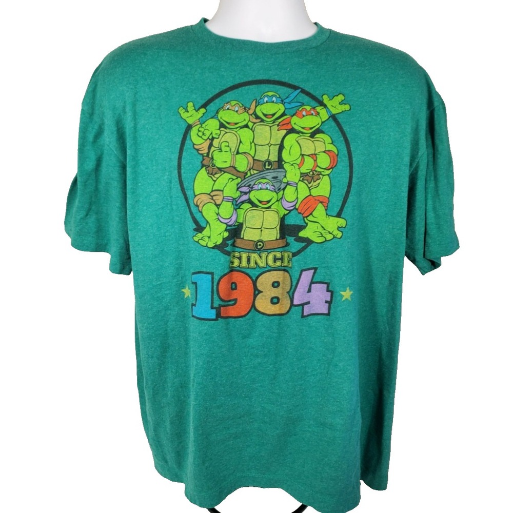 Teenage Mutant Ninja Turtles Graphic T-Shirt Size Men's XL Green TMNT